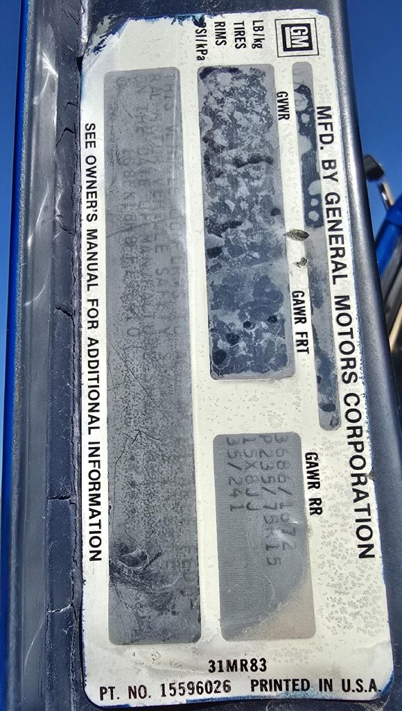 Chevrolet C/K 10 Blazer  1985