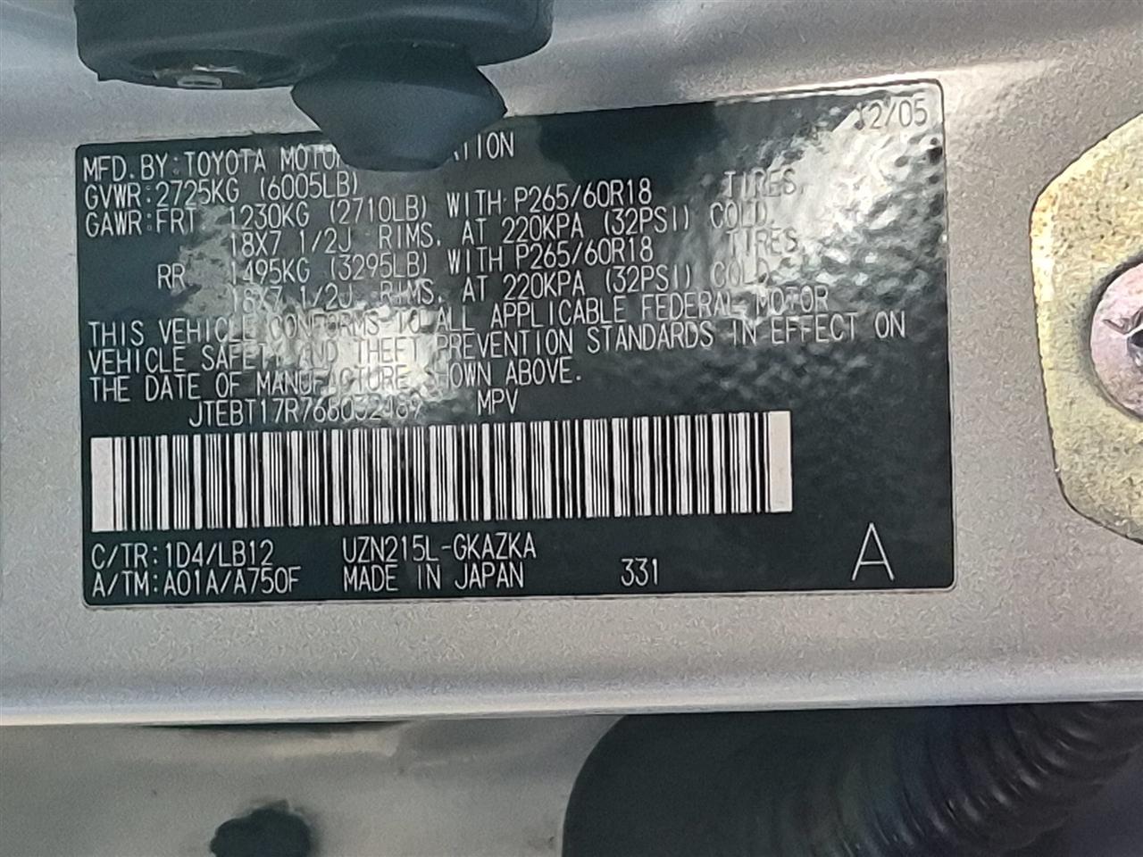 Toyota 4Runner Limited 4WD V8 2006
