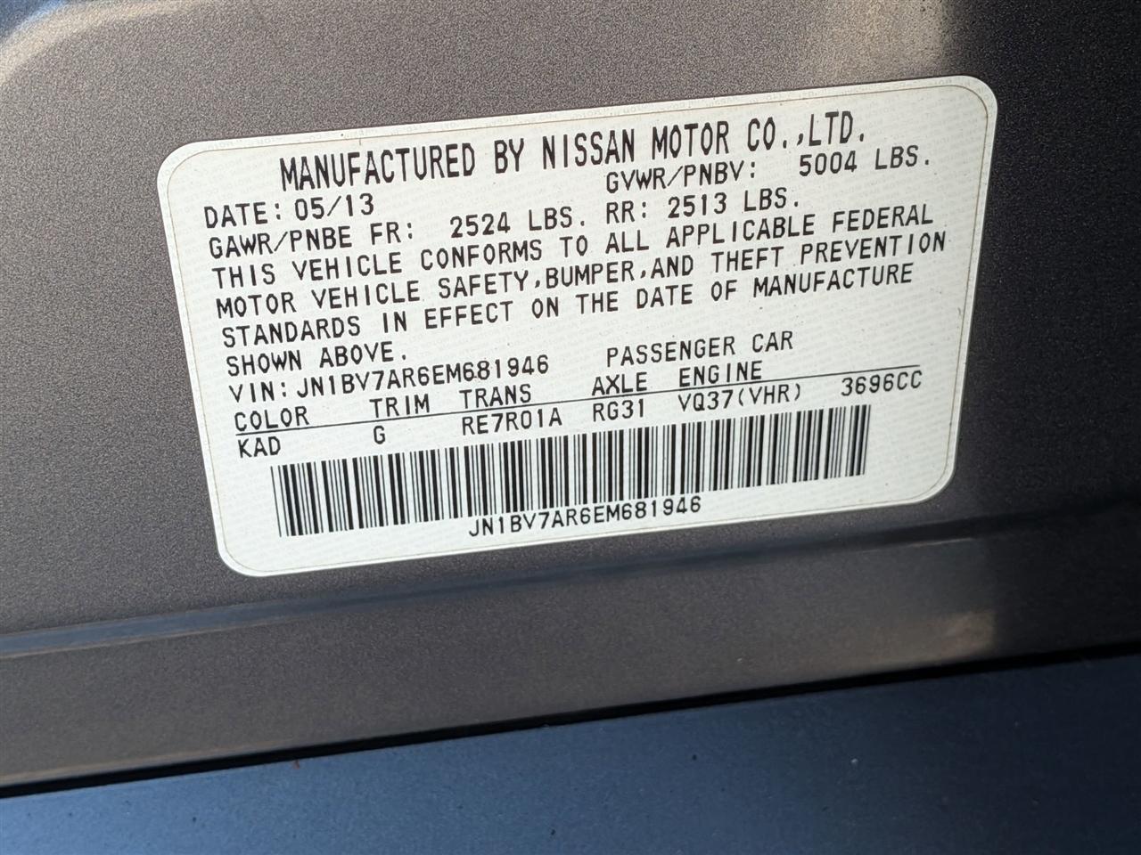 Infiniti Q50 Premium AWD 2014