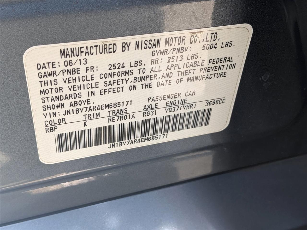 Infiniti Q50 Premium AWD 2014