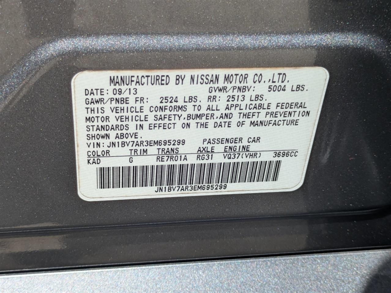 Infiniti Q50 Premium 4D Sedan AWD 2014
