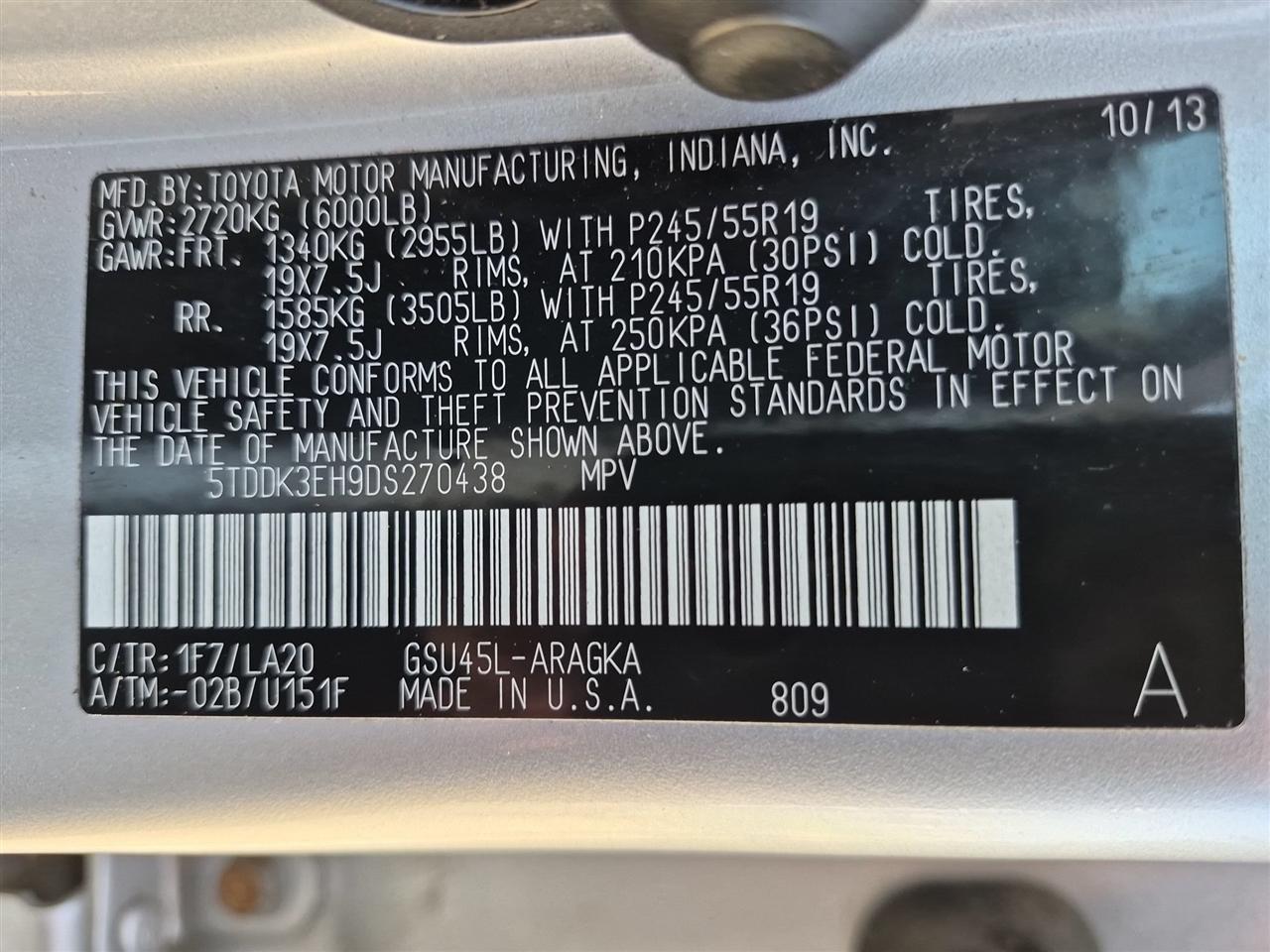 Toyota Highlander Limited AWD V6 2013