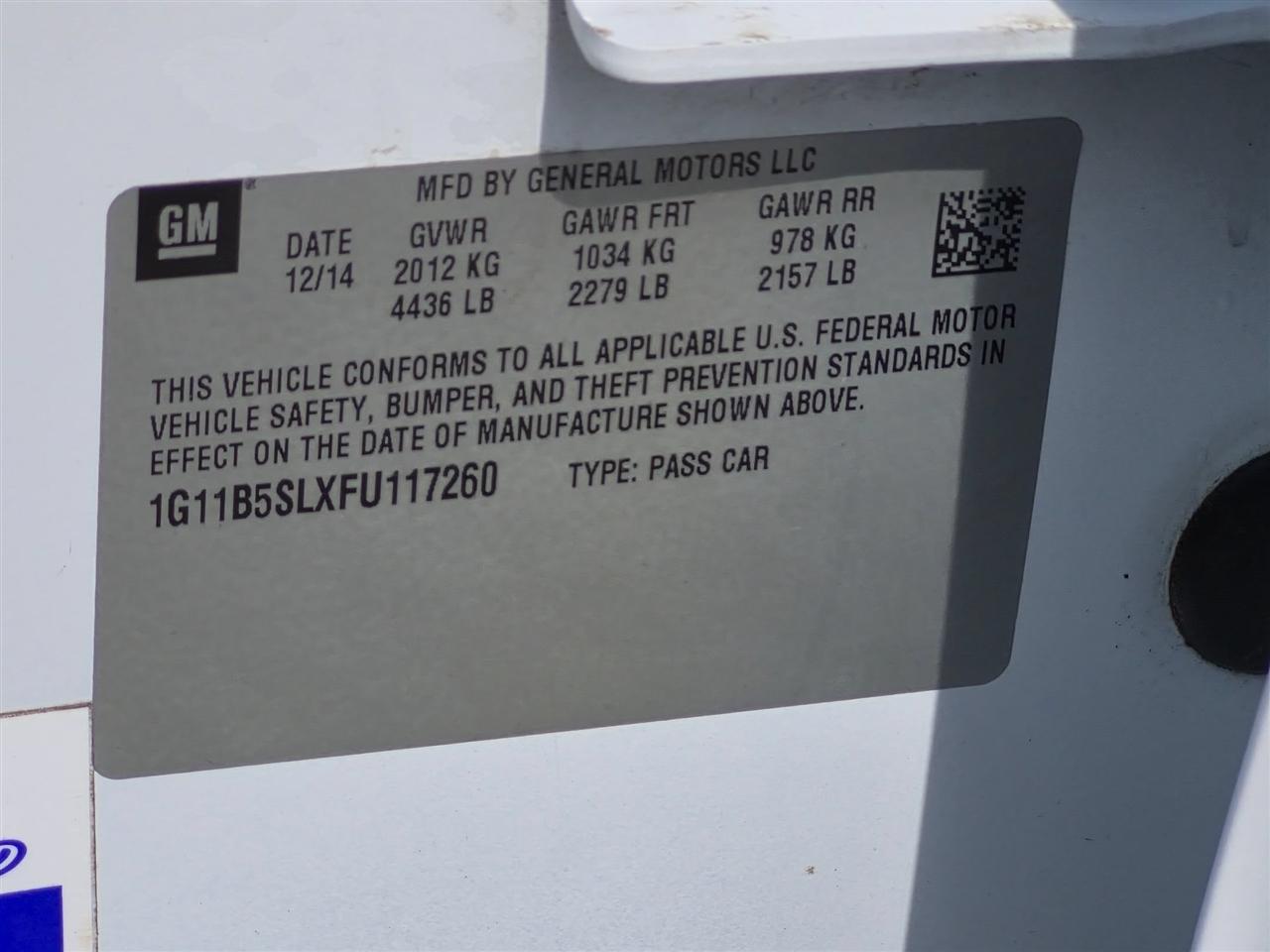 Chevrolet Malibu LS 4D Sedan 2015