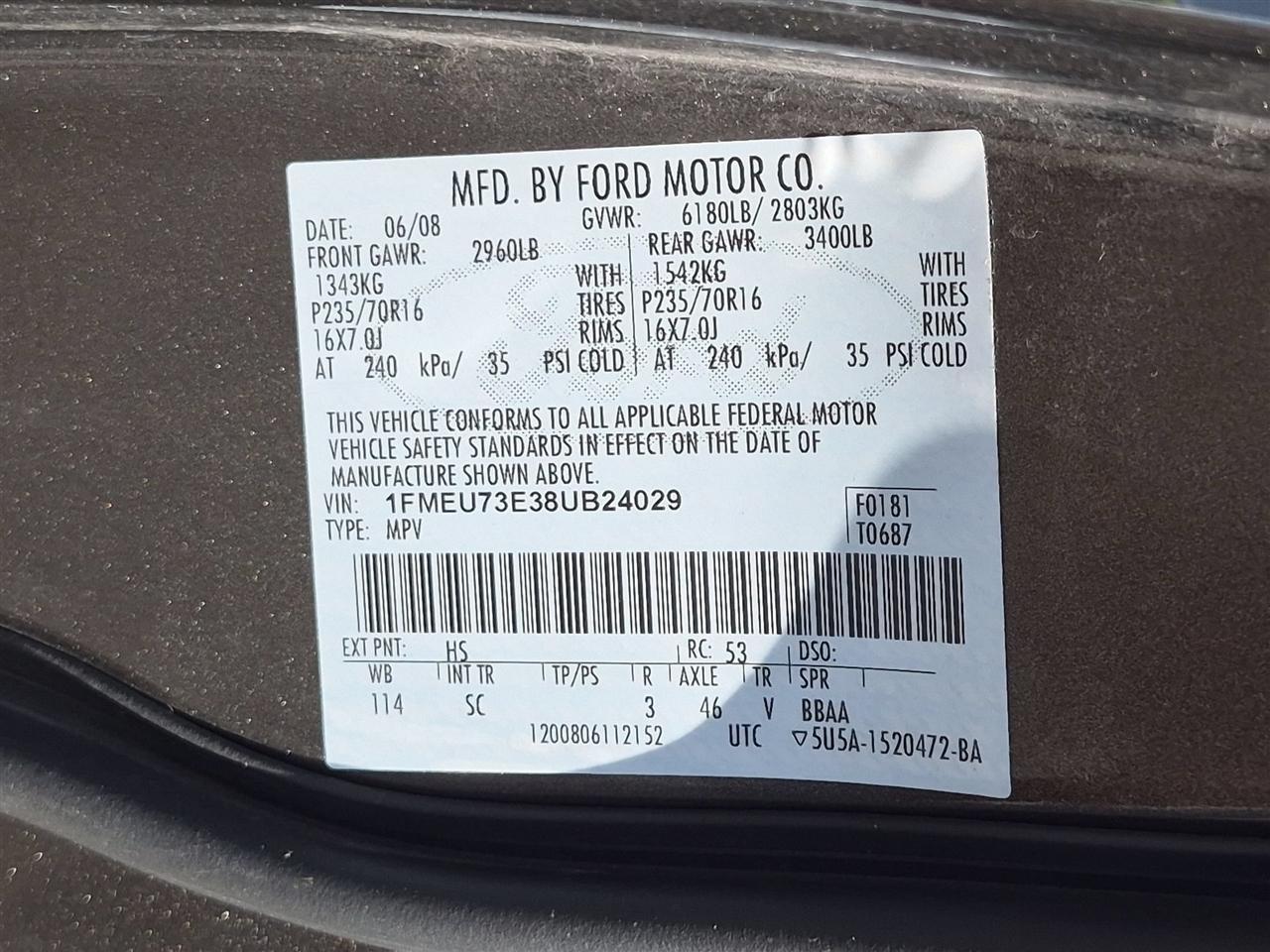 Ford Explorer XLT 4.0L 4WD 2008