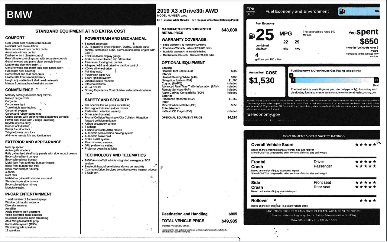 BMW X3 xDrive30i 2019