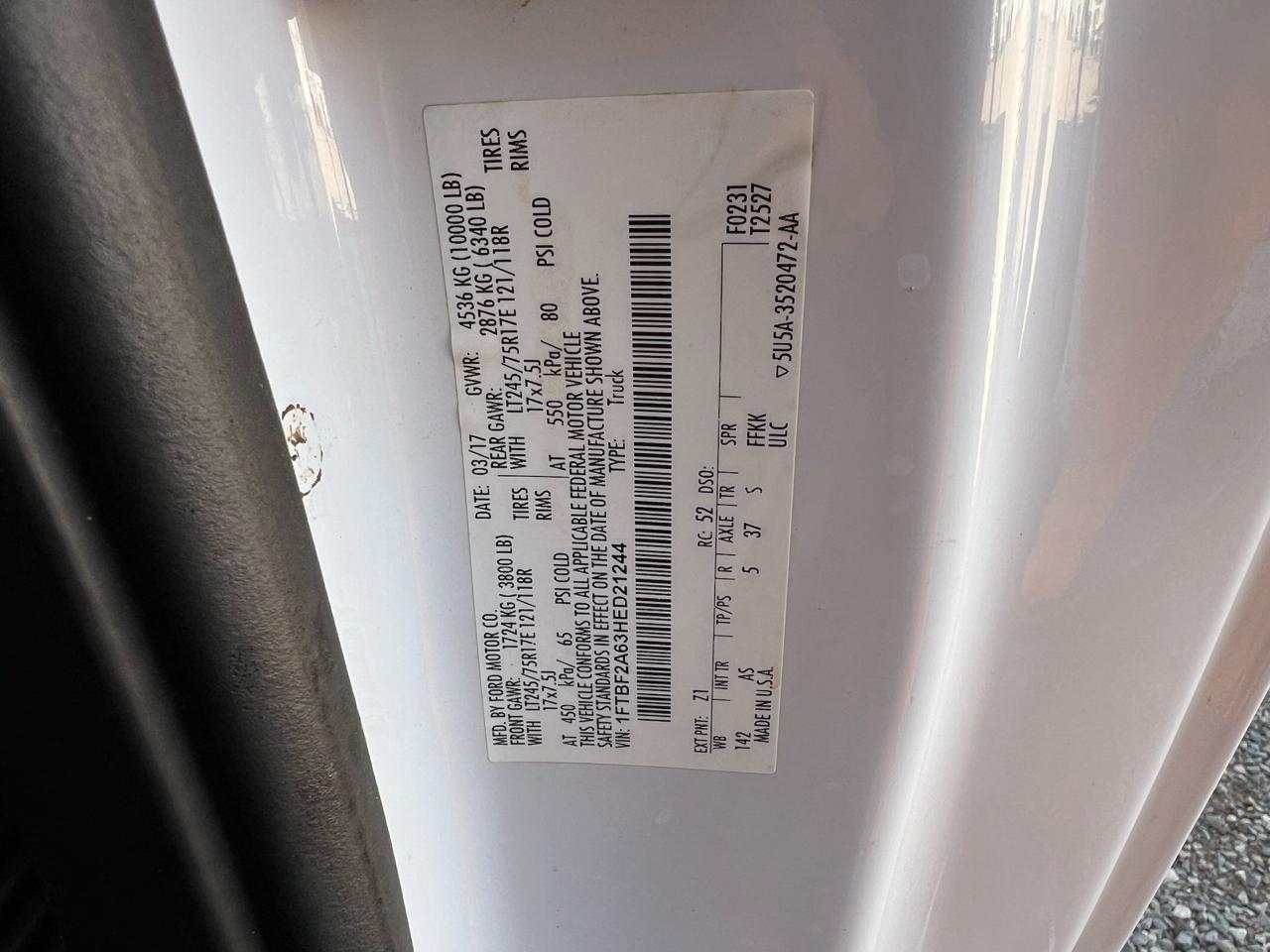 Ford F-250 SD XL 2WD 2017