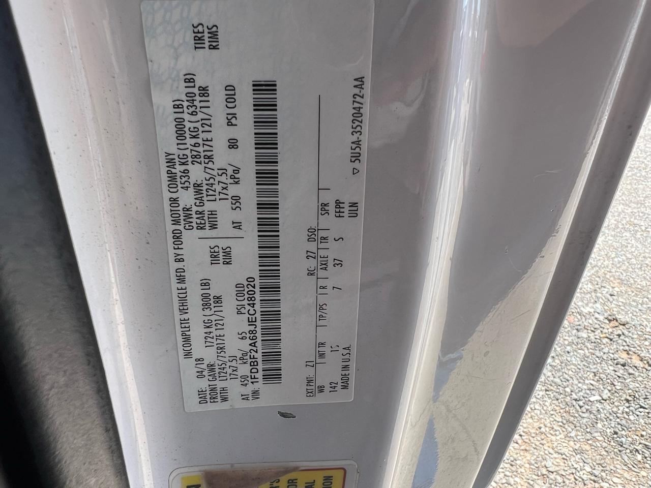 Ford F-250 SD XL 2WD 2018