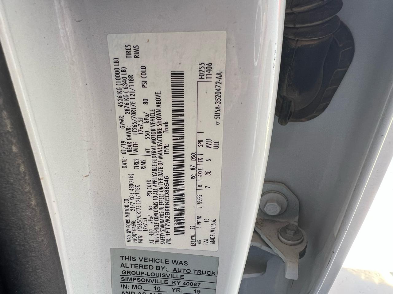 Ford F-250 SD XL Crew Cab Long Bed 4WD 2019