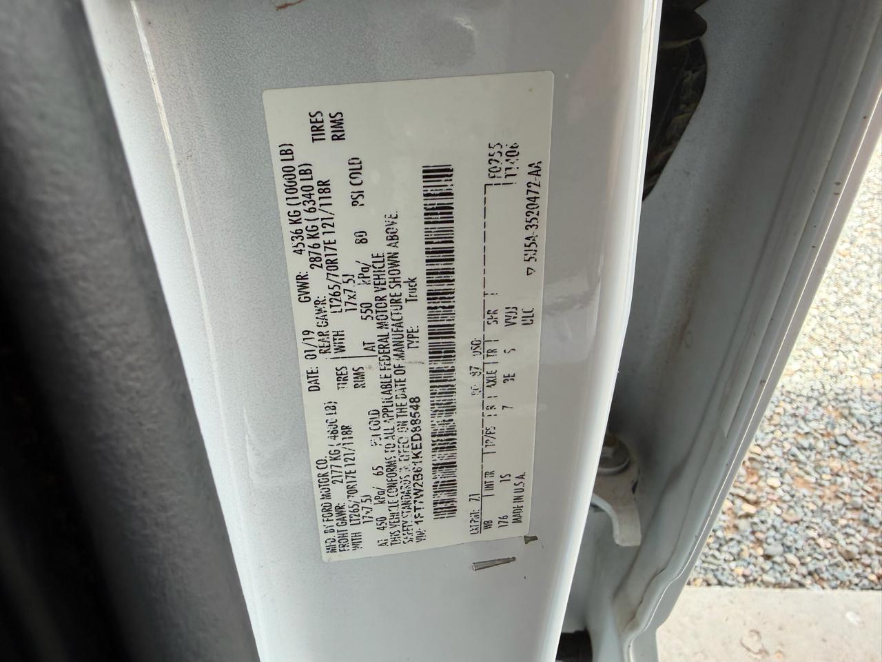 Ford F-250 SD XL Crew Cab Long Bed 4WD 2019