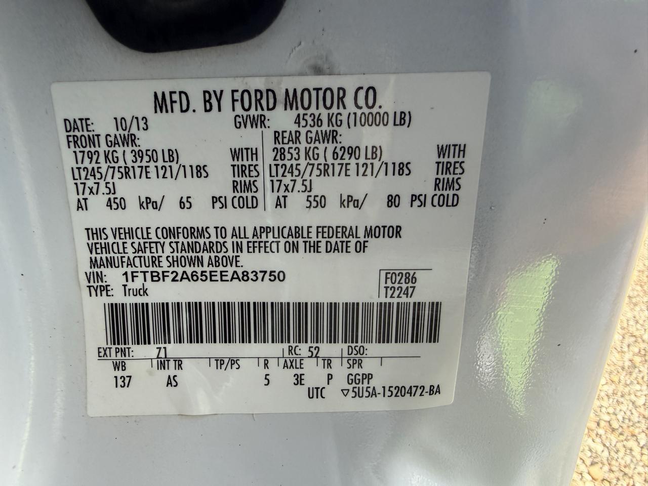 Ford F-250 SD XL 2WD 2014