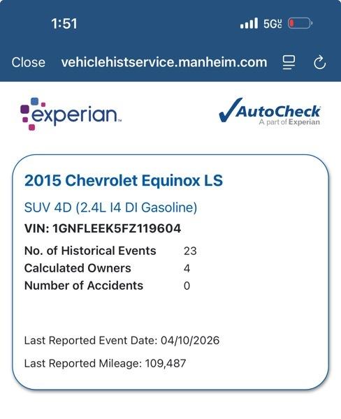 Chevrolet Equinox 1LT AWD 2015