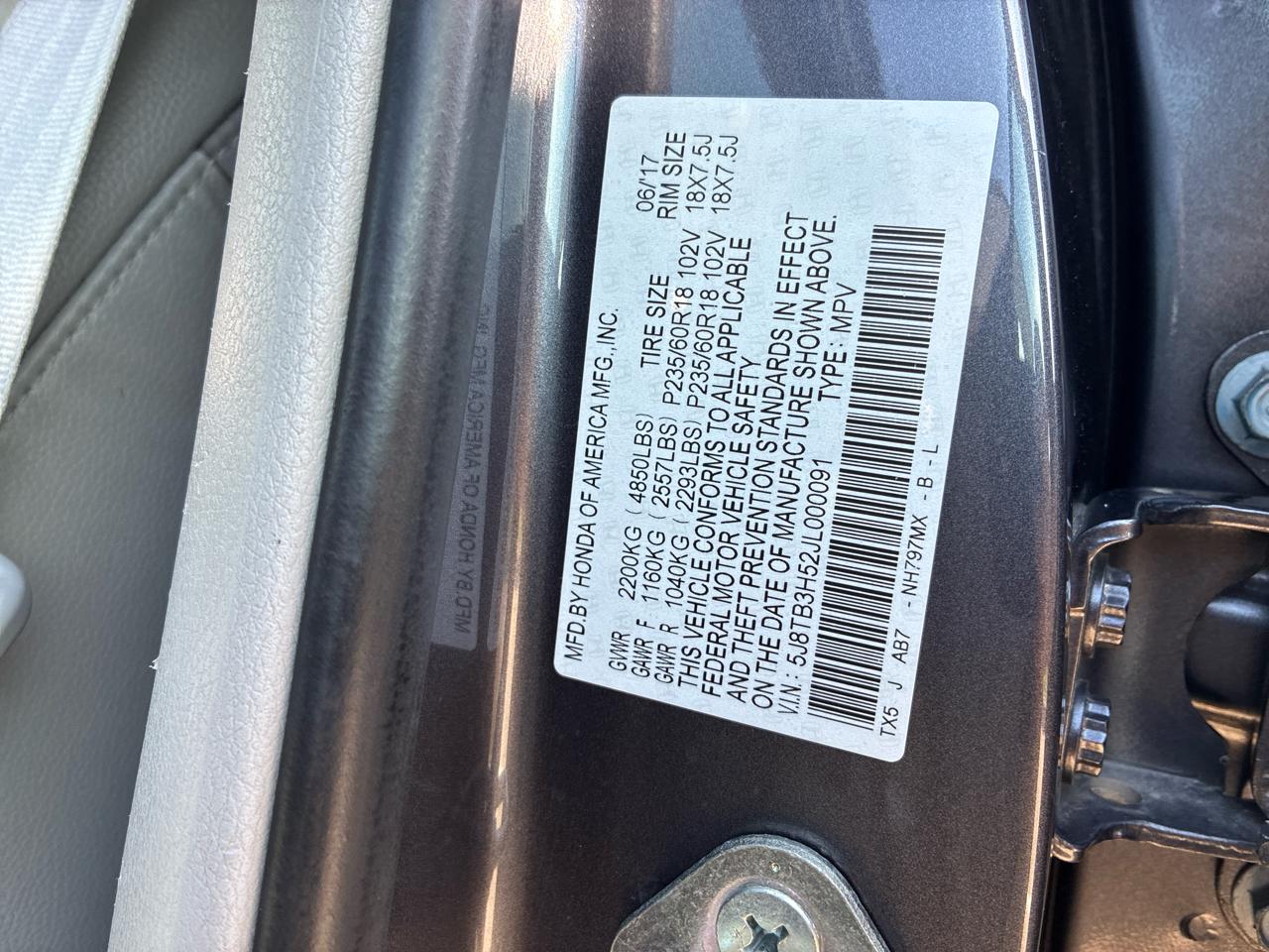 Acura RDX 6-Spd AT w/ Technology Package 2018