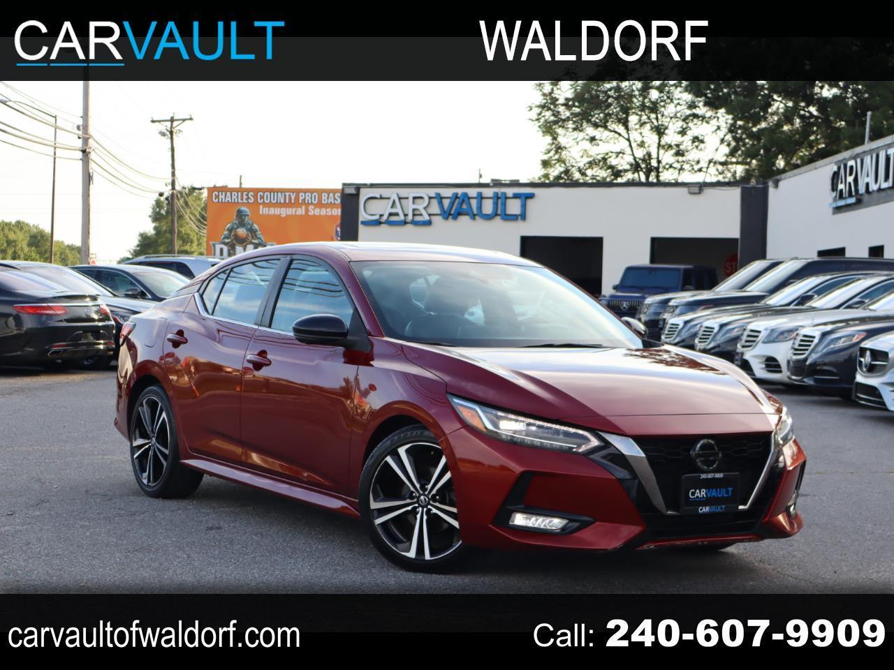 Red 2021 Nissan Sentra Sedan Front-Wheel Drive Continuously Variable Transmission