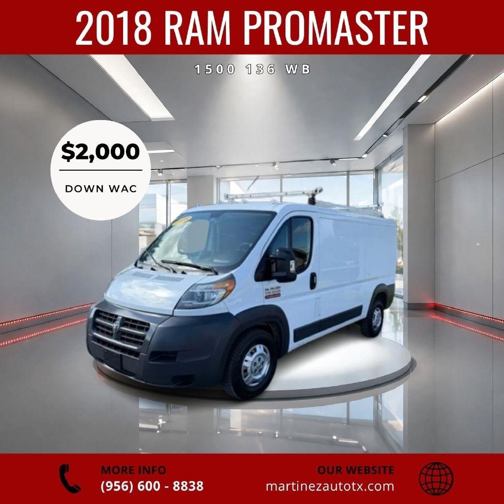 2018 RAM Promaster 1500 Low Roof Tradesman 136-in. WB