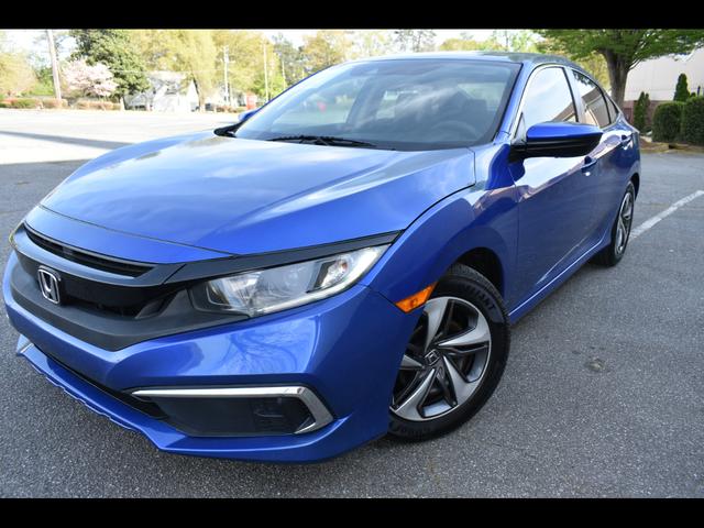 Blue 2019 Honda Civic LX FWD Sedan Front-Wheel Drive Continuously Variable Transmission