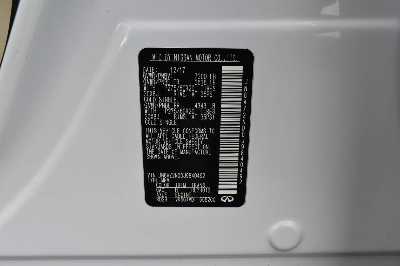 Infiniti QX80 2WD 2018