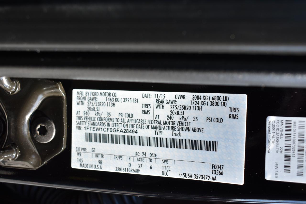 Ford F-150 Platinum SuperCrew 5.5-ft. Bed 2WD 2016