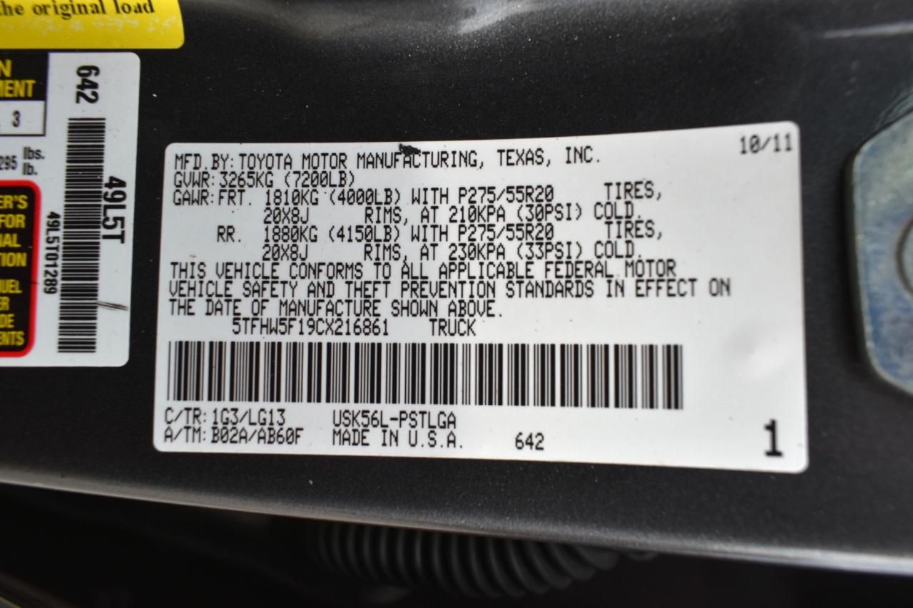 Toyota Tundra Platinum CrewMax 5.7L FFV 4WD 2012
