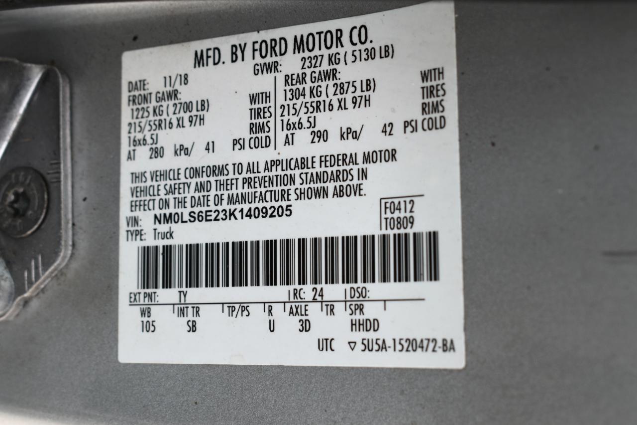 Ford Transit Connect Cargo Van XL SWB w/Rear 180 Degree Door 2019