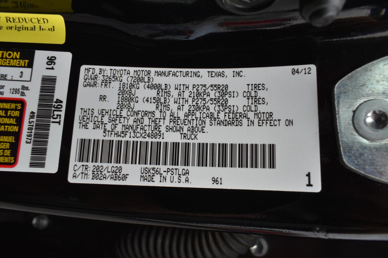 Toyota Tundra Limited 5.7L FFV CrewMax 4WD 2012