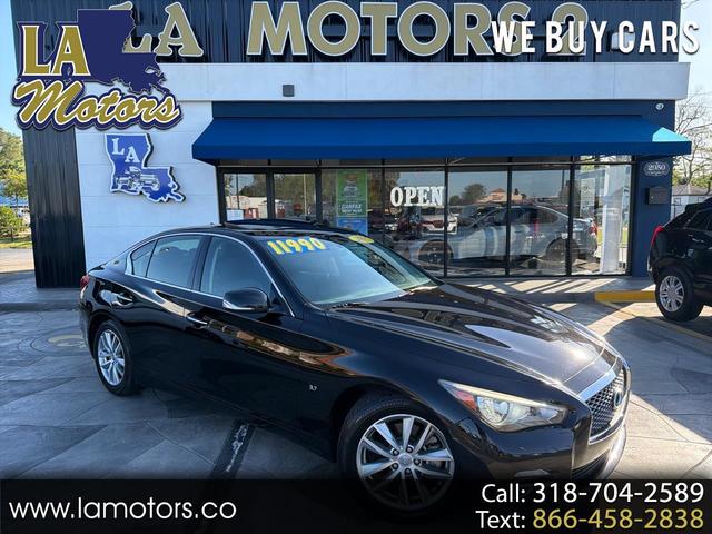 Black 2015 INFINITI Q50 3.7 Premium RWD Sedan Rear-Wheel Drive Automatic
