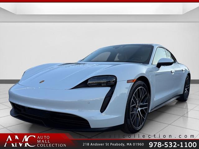 White 2022 Porsche Taycan Sedan RWD Sedan Rear-Wheel Drive Automatic