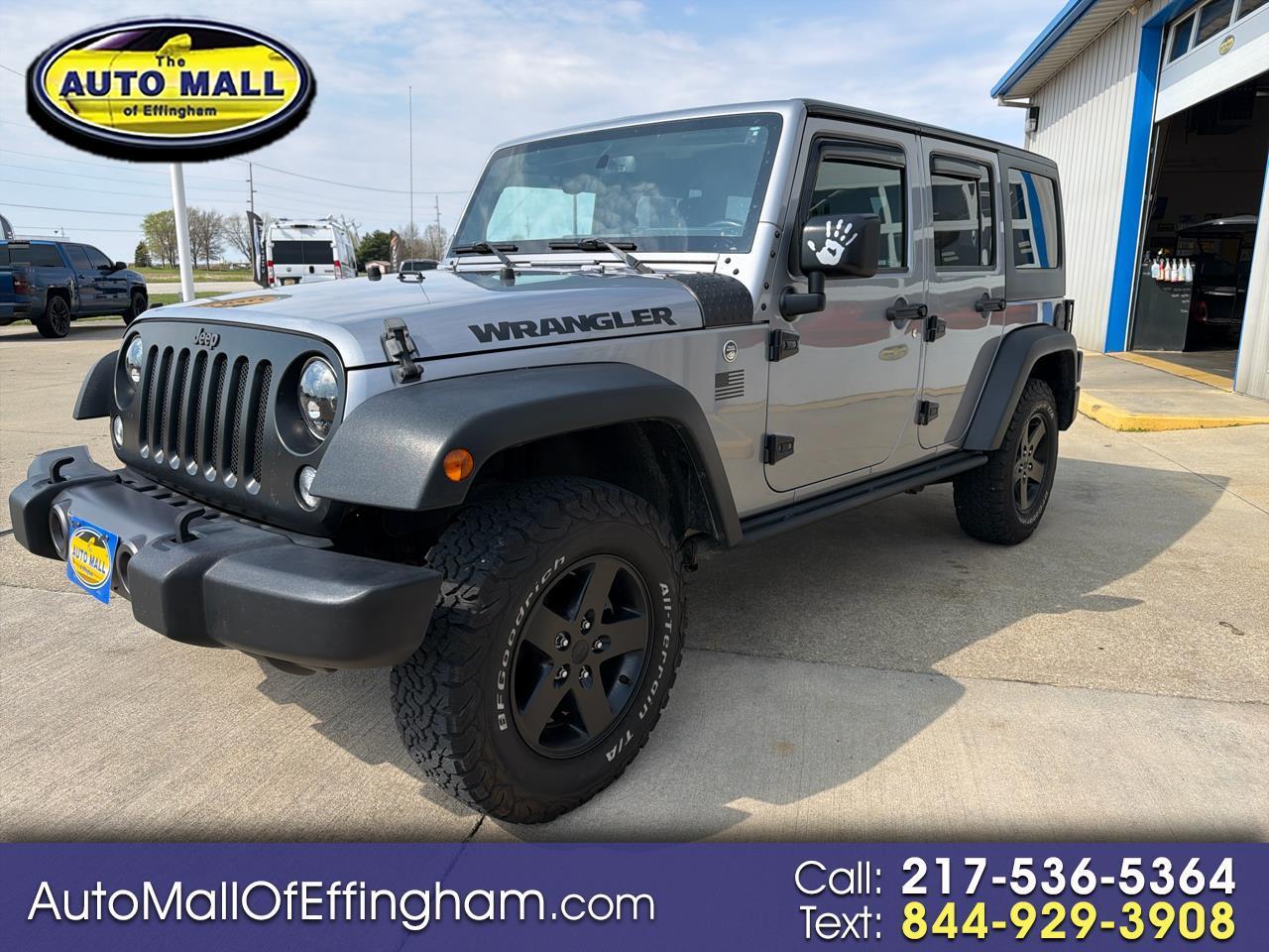 Jeep Wrangler Unlimited 4WD 4dr Black Bear *Ltd Avail* 2016