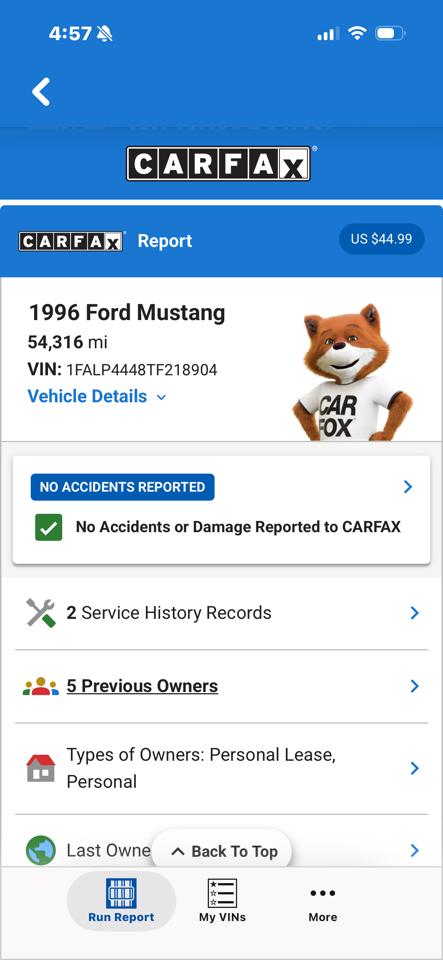 Ford Mustang 2dr Convertible 1996