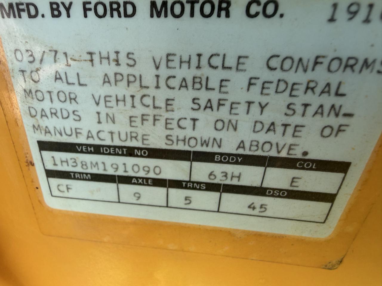 Ford Cobra  1971