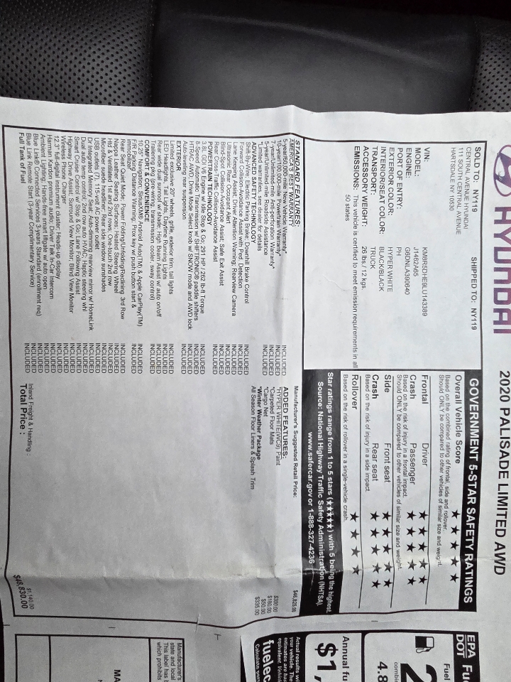 Hyundai Palisade Limited AWD 2020