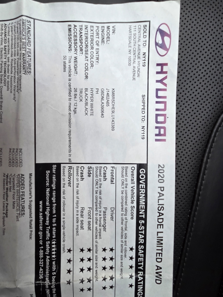 Hyundai Palisade Limited AWD 2020