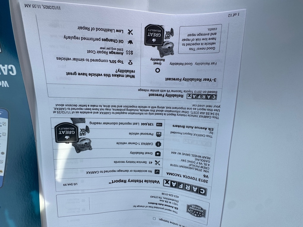 Toyota Tacoma Double Cab V6 4WD 2013