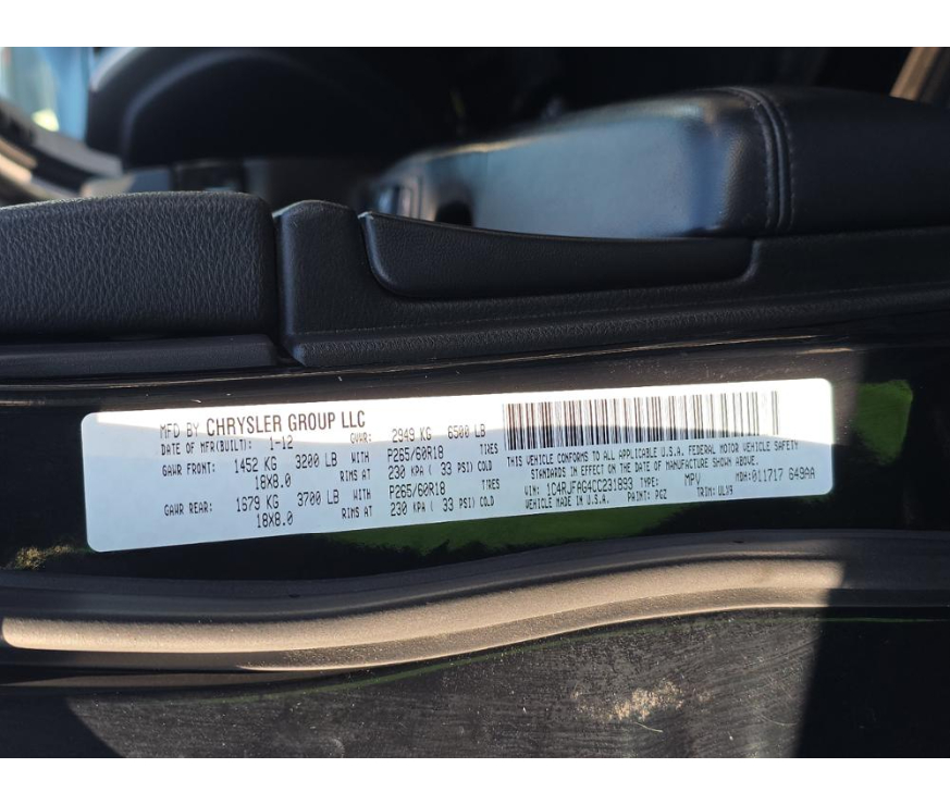 Jeep Grand Cherokee Laredo 2012