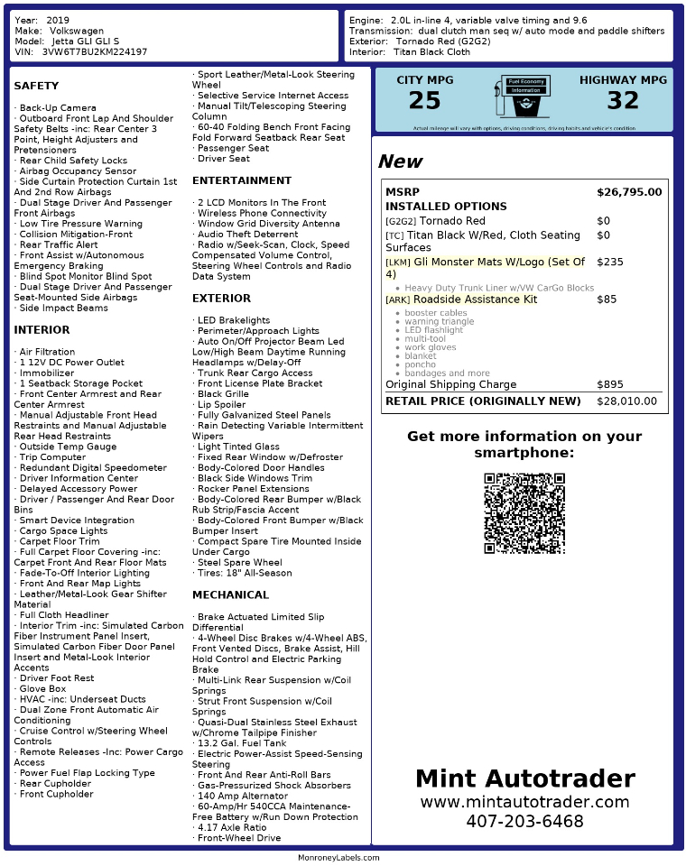 Volkswagen Jetta GLI  2019