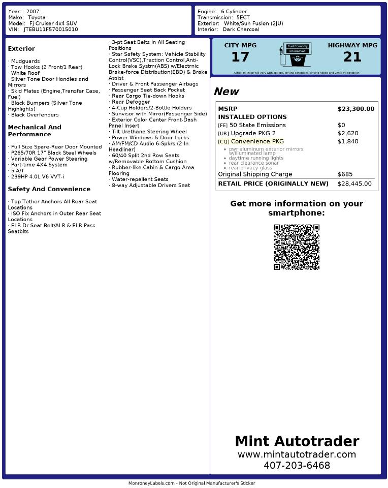 Toyota FJ Cruiser  2007
