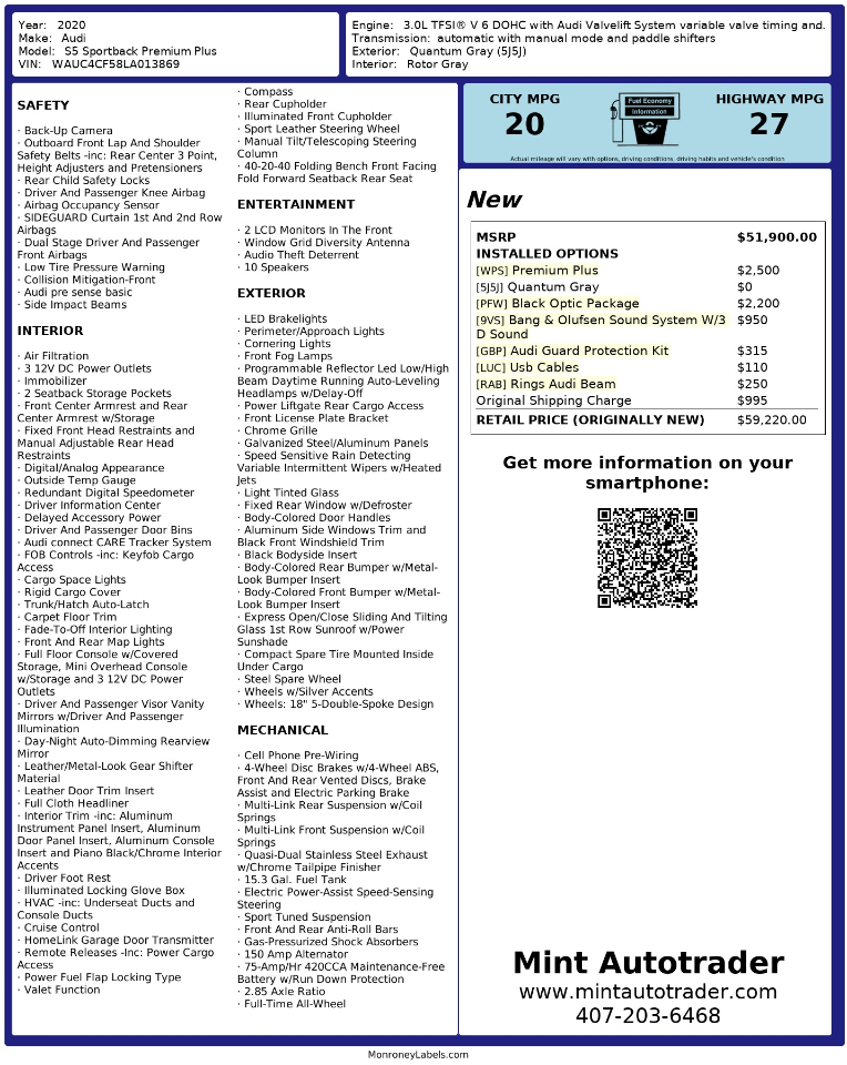 Audi S5 Sportback  2020