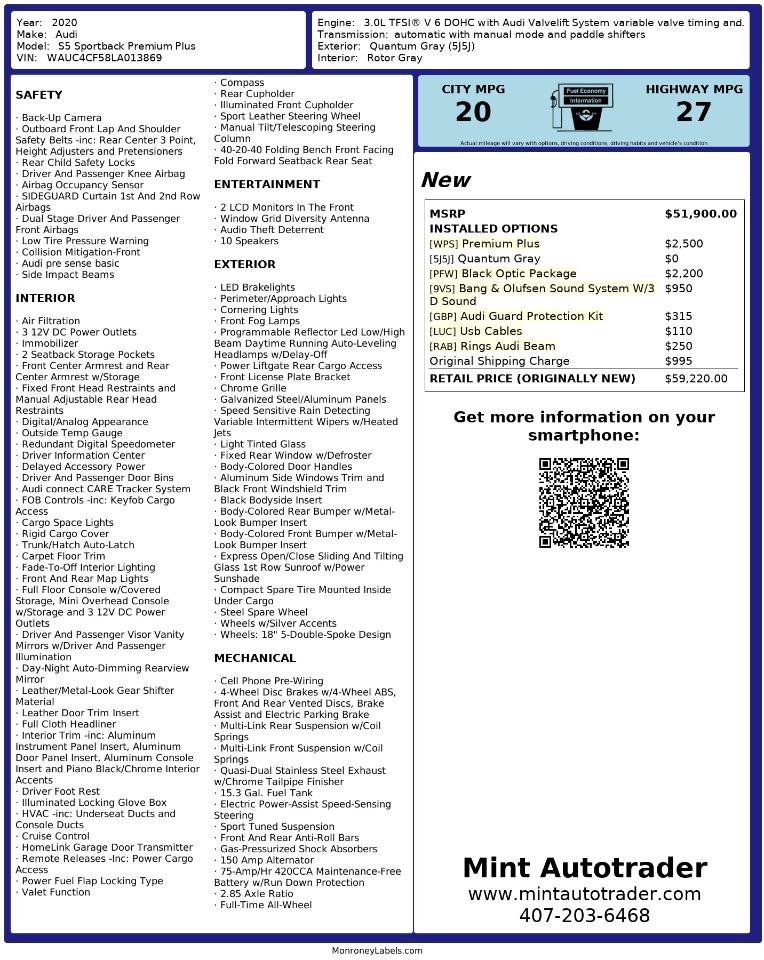 Audi S5 Sportback  2020