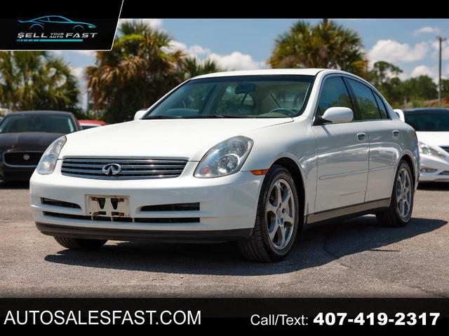 White 2003 INFINITI G35 Sedan RWD with Leather Sedan Rear-Wheel Drive Automatic