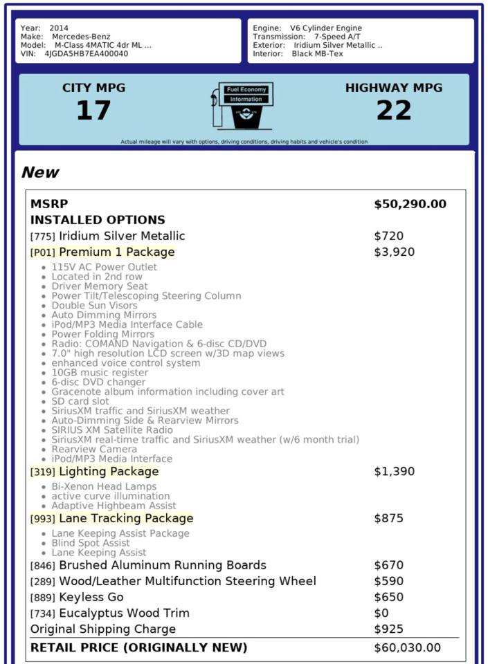 Mercedes-Benz M-Class  2014