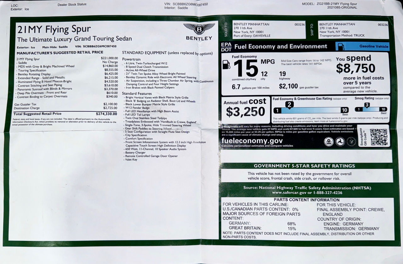 Bentley Flying Spur  2021