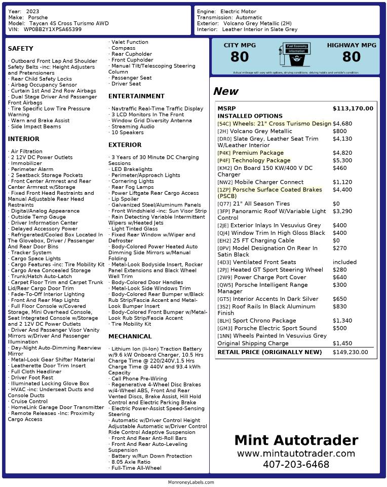 Porsche Taycan  2023