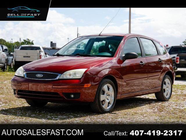 Red 2007 Ford Focus ZX5 S Hatchback Front-Wheel Drive Automatic