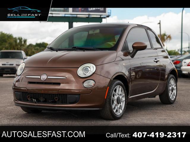 Brown 2012 FIAT 500 Pop Hatchback Front-Wheel Drive 5-Speed Manual
