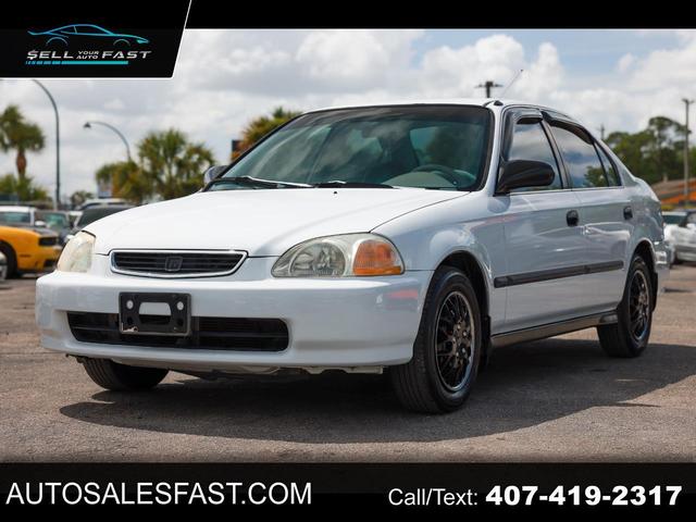 White 1996 Honda Civic LX Sedan Front-Wheel Drive Automatic