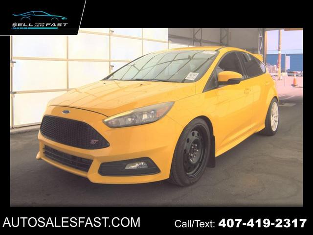 Yellow 2017 Ford Focus ST Hatchback Front-Wheel Drive Manual