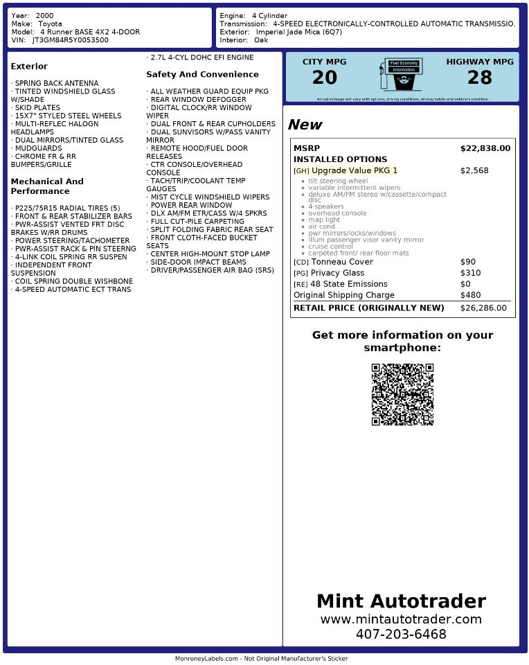 Toyota 4Runner  2000