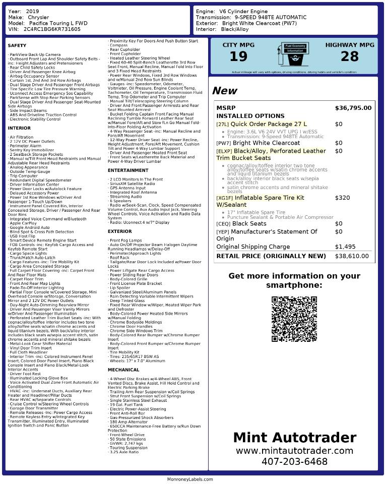 Chrysler Pacifica  2019