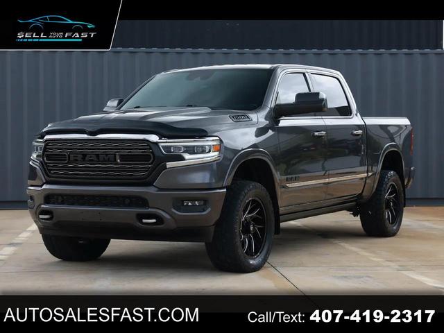 Gray 2019 RAM 1500 Limited Crew Cab 4WD Pickup Truck Four-Wheel Drive Automatic