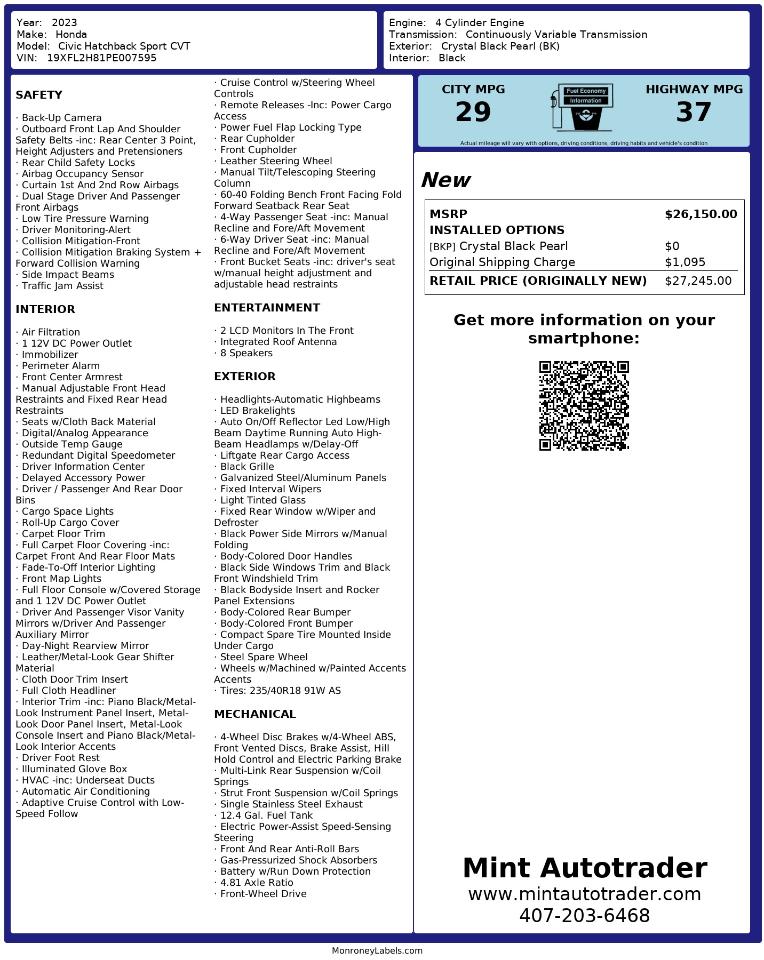 Honda Civic Hatchback  2023