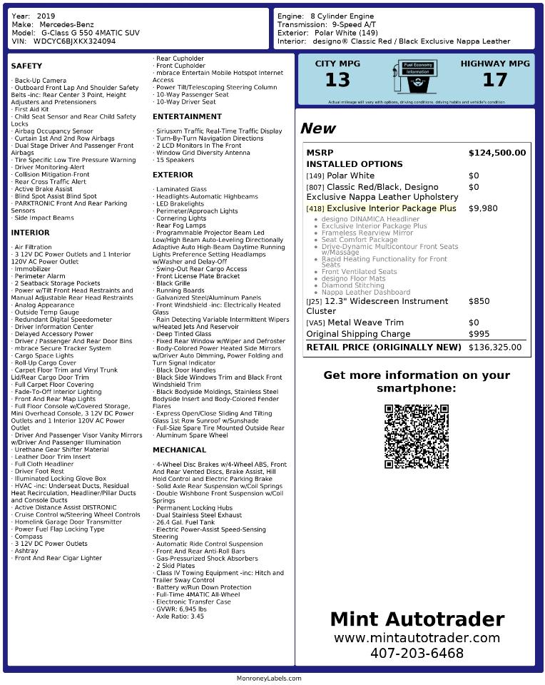 Mercedes-Benz G-Class  2019